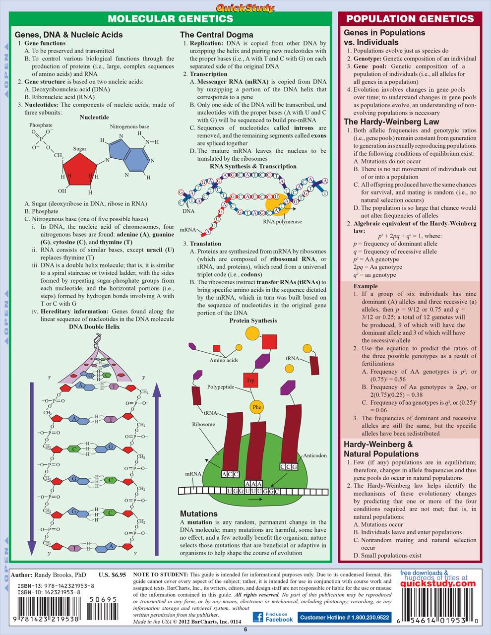QuickStudy | Biology & Biology 2 Study Guides