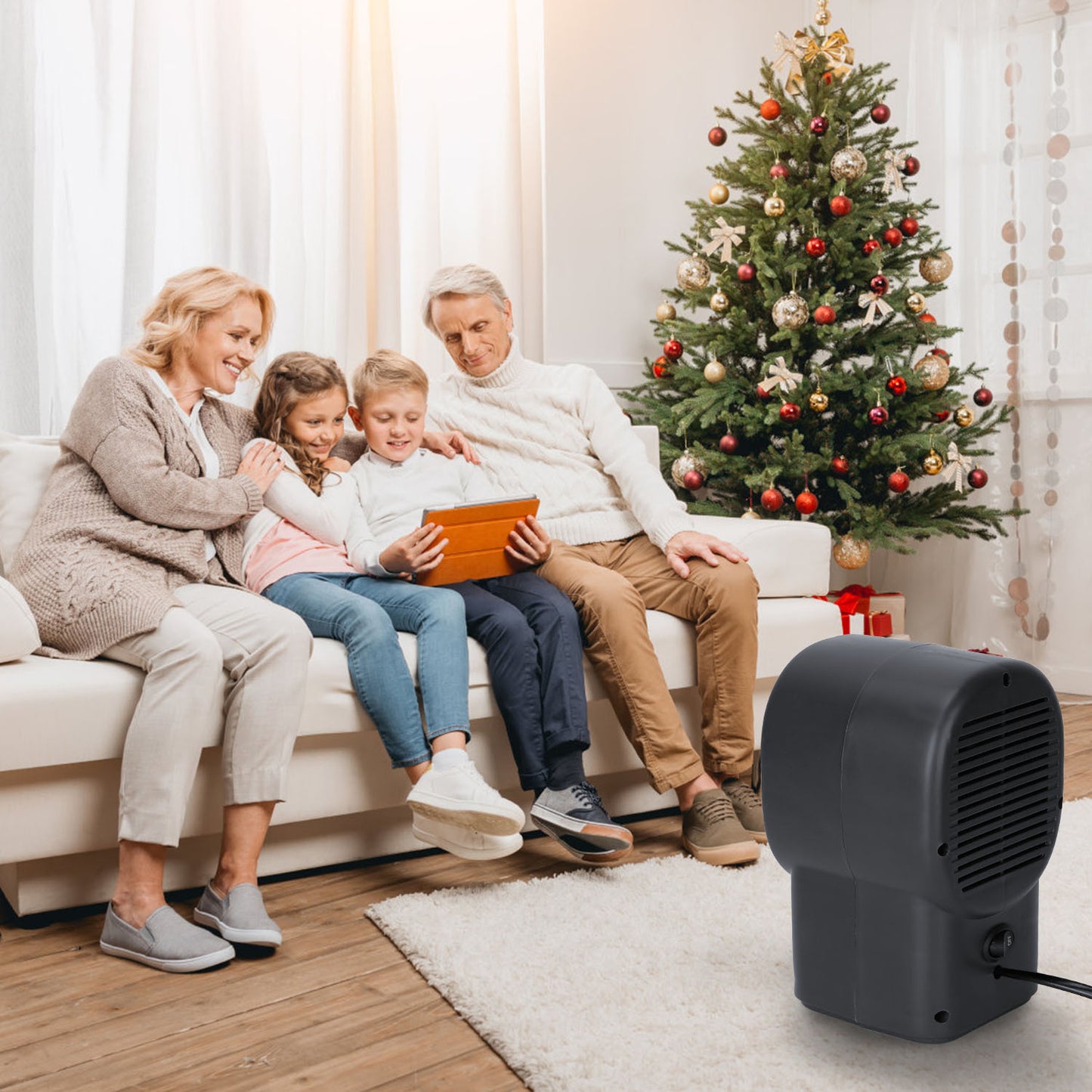 500W Portable Electric Space Heater Mini Desktop Fan Heater Personal Small Space Heater For Home Office