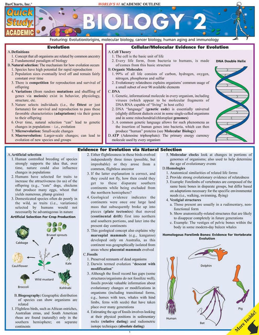 QuickStudy | Biology & Biology 2 Study Guides