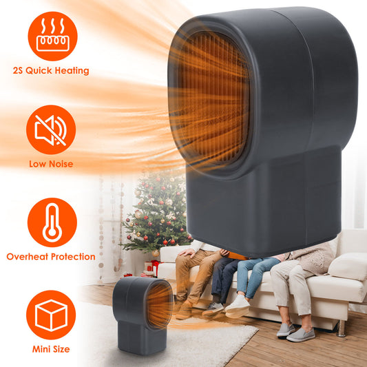 500W Portable Electric Space Heater Mini Desktop Fan Heater Personal Small Space Heater For Home Office